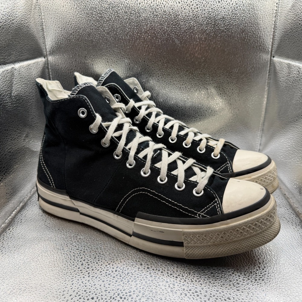 Size M12/W14 Converse Chuck Taylor All Star 70 Hi Plus Canvas Black Unisex Shoes